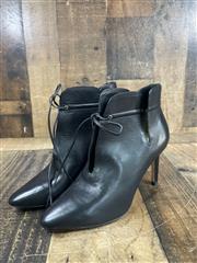 Jimmy Choo “Murphy” Black Leather Ankle Boots Size 8